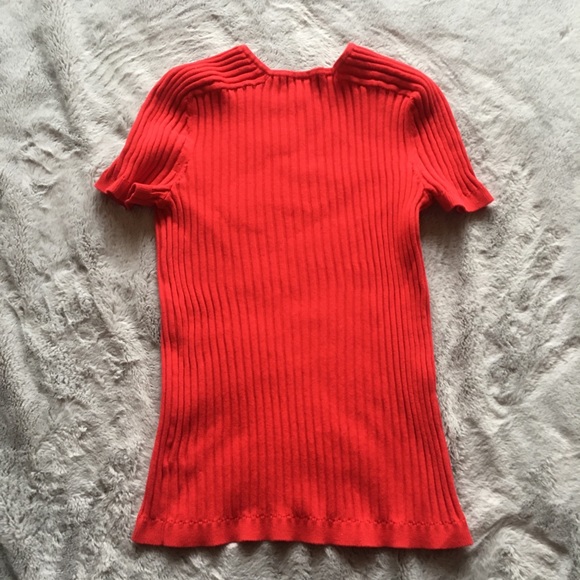 Lauren Ralph Lauren Red Ribbed Sbirt - Picture 2 of 3